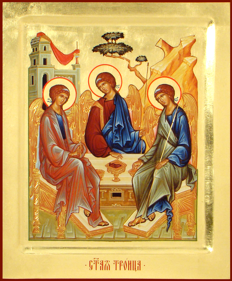 Лица святой троицы. Троица Ветхозаветная икона Рублева. Икона Святая Троица. Троица икона Святой Троицы. Икона Живоначальной Троицы.